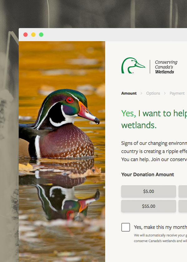 Ducks Unlimited Canada Donation Platform