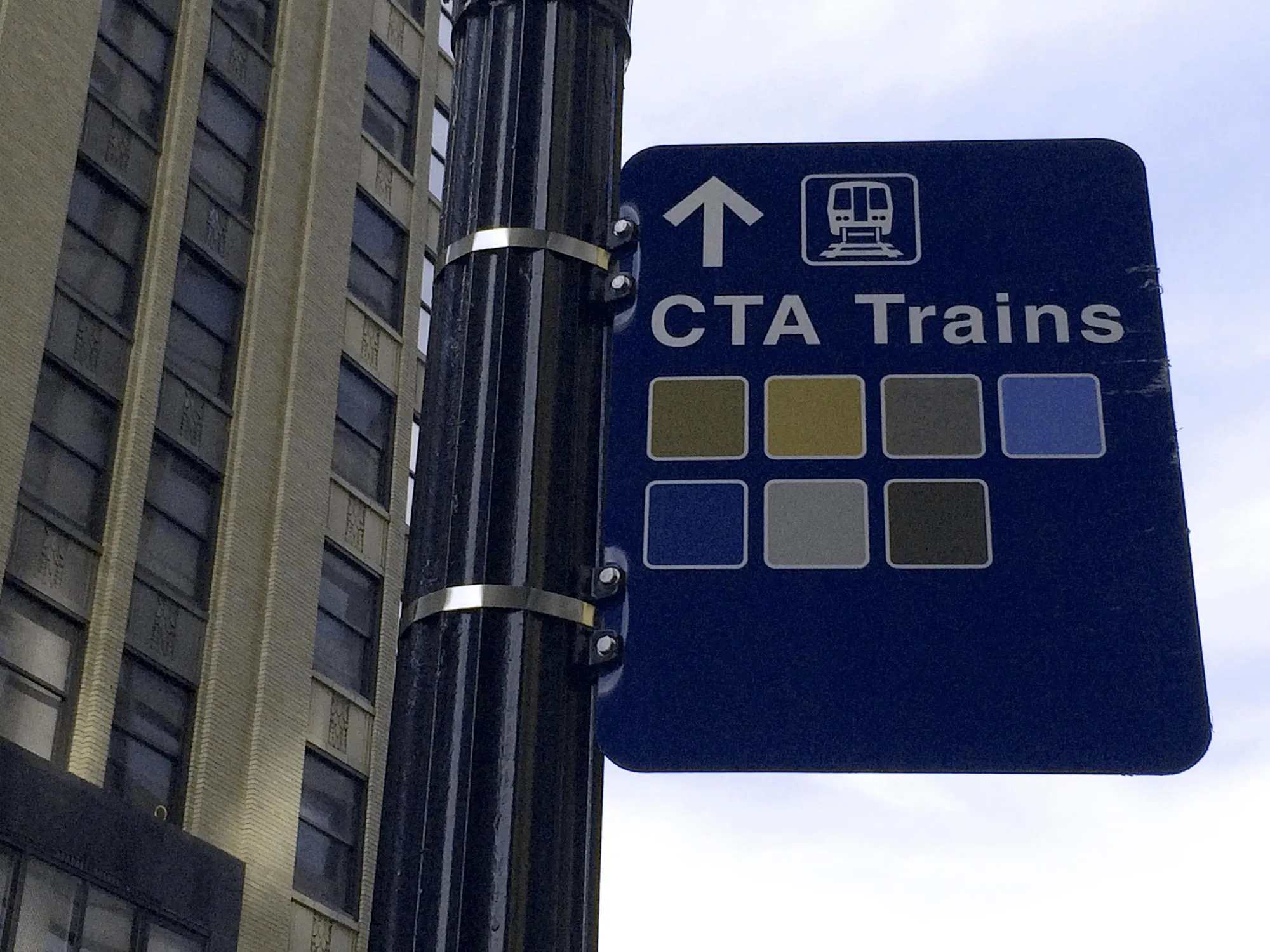 Sign for CTA train lines